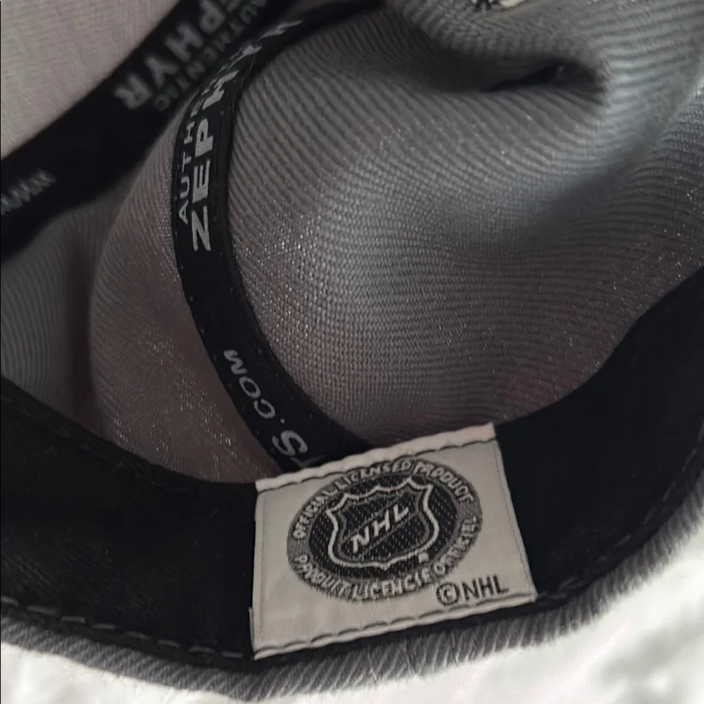 New York Rangers Gray and Black Cap with blue logo
